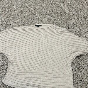 Banana Republic Beige Ribbed Short Sleeve Top